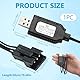 USB RC Ladegerät Kabel 7,4 V LiPo Akku Ladegerät mit SM‑3P Stecker, Inkl Überladeschutz LED Anzeige, Effiziente Ladeleistung 1 A, Universal USB Batterie Ladekabel für RC Autos Drohnen