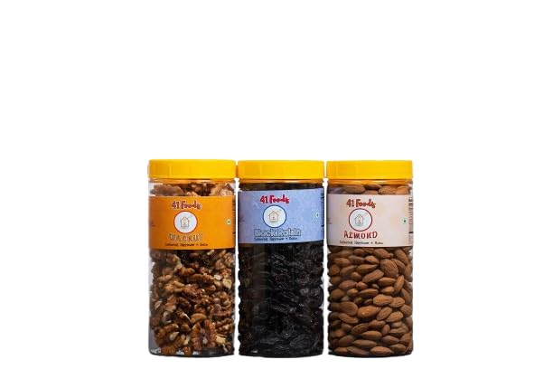 41 foods Dry fruits combo pack Black Raisins Almonds Walnuts | akhrot badam kismis (150GM X 3) 450 GM (B0B59P4BLX) Amazon Price History, Amazon Price Tracker