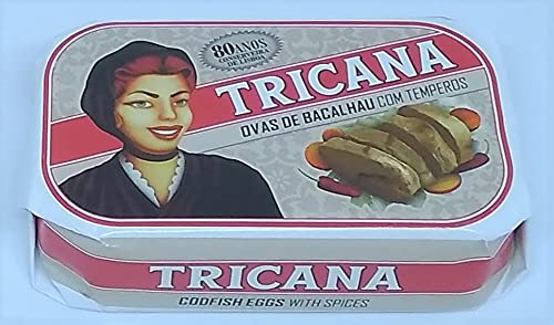 Tricana - huevas de Bacalao en Aceite de Oliva Virgen Extra - Producto gourmet de Portugal - Paquete de 5 x 120 gr