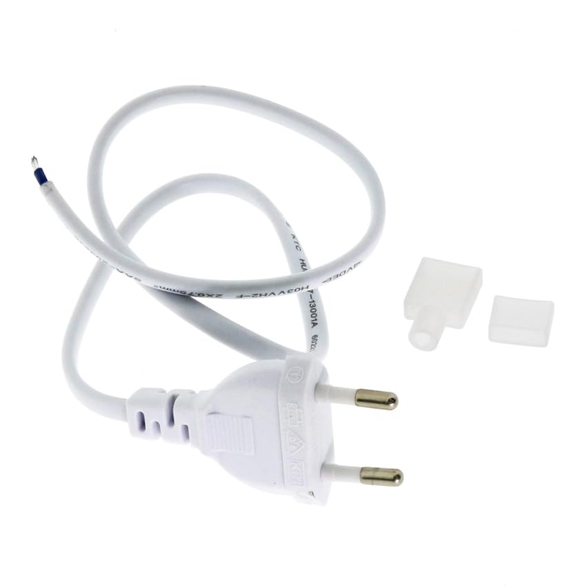 Brightium Adaptador de Cable para Tira LED 220Vac, compatible con diferentes modelos, facilita la conexión y uso eficaz de sistemas de iluminación LED.
