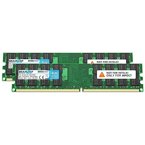 Ya en mundofriki.es: BRAINZAP Memorycity PC2-6400U 2Rx16 - Memoria RAM DDR2 (8 GB, 800 MHz, 1,8 V, CL6, 2 módulos de 4 GB)