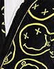 Nirvana Mens Black Logo Hooded Bathrobe | Cosy Fleece Loungewear with Pockets & Yellow Accents | Long Sleeve Tie Closure | Music Band Merch - Large #5