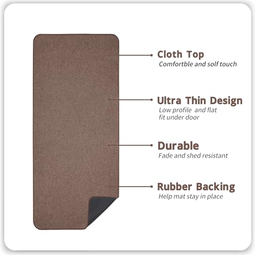 Image of Bosap Bath Mat,Ultra Thin Bathroom Runner Rugs,Large Bath Mats for Bathroom,Quick Dry,Non-Slip,Machine Washable,Low Pile,Bath Rug,Shower Outside,Sink,Home Decor Accessories.Brown,3'x5'(36x60inch)
