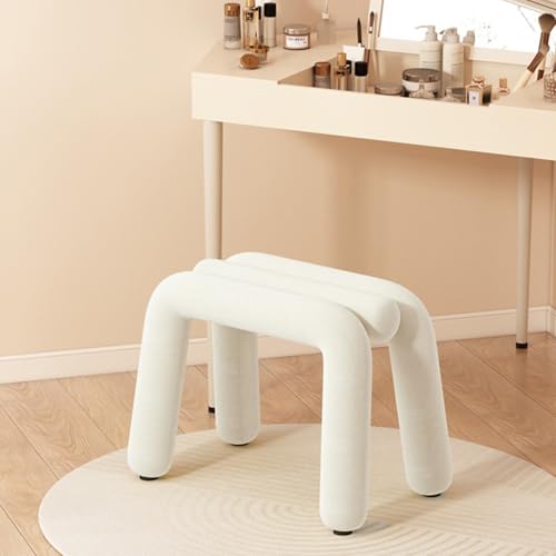 Taburete de maquillaje para tocador compacto con asiento cómodo 5