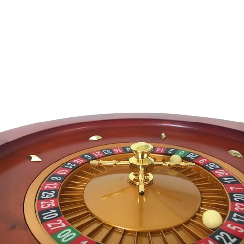 Ruleta de Madera, Plato Giratorio de Madera Maciza para Casino, Ideal para Noches de Juegos en casa y Fiestas de Entretenimiento. Diseño portátil de 18/20 Pulgadas.