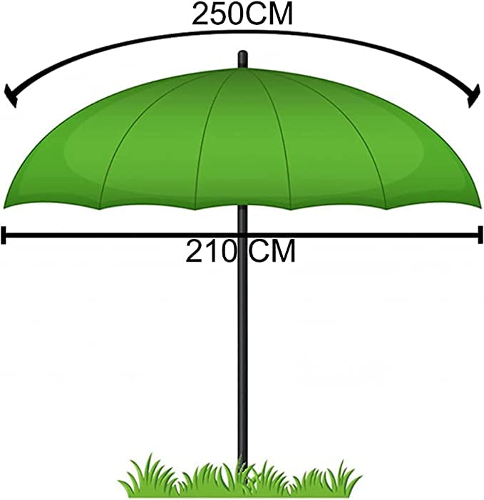 PHOENIX 91409 Parapluie de pêche Ø250 cm tente parapluie de pêche avec cape et piquets de sol, protège de la pluie, du vent, du froid et des rayons UV, pour 3 hommes et équipement + valise GRATUITE