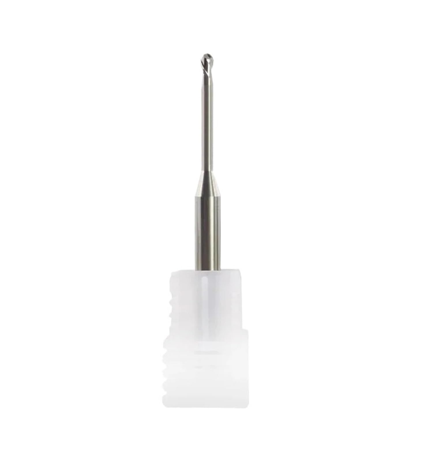 Fresa de bola microdiámetro CNC HRC55 cuello largo R0.5x6LxD4x50L de 2 canales