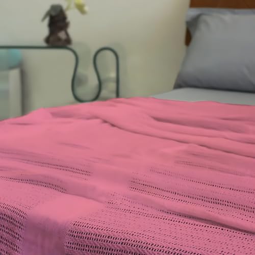 Cobertor Manta Térmica Colcha Casal Rosa, 1,80m x 2,20m