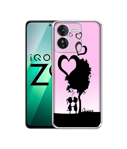 Image of Sweet Love Design Printed Silicon Soft TPU Back Case Cover for iQOO Z9 5G, Multicolour