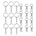 Price comparison product image TRIXES Pack of 20 Silver Detachable Swivel Lobster Clasps and 30PC Key Chain Replacement Keyrings