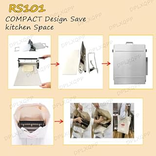 DPLXQPP Sfogliatrice Professionale Manuale per Pasta Sfoglia,Macchina per Croissant,Rs201 con 55 Livelli di Regolazione (0-27mm),Pannello Antiaderente Pp 900x400mm,per Pasticcerie E Ristoranti,RS101