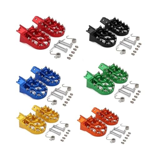Repose-pieds universels pour moto aluminium CNC orange avant arrière