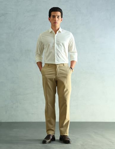 Image of Arrow Slim Fit Mens Formal Shirt - 100% Cotton, Breathable & Comfortable, Full Sleeves Shirts for Men