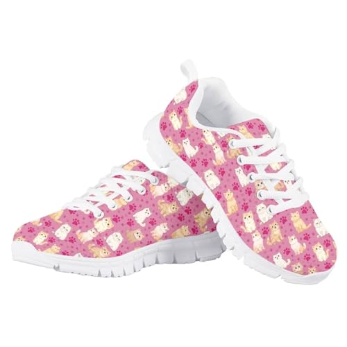 Modysero Girls Cute Shoes Lightweight Breathable Casual Walking Sports Shoes Lace-Up Nonslip Tennis Sneaker for Girls4