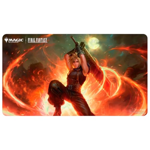 Ultra PRO - Final Fantasy x Universes Beyond Cloud Midgar Mercenary (Commander) Playmat for Magic: The Gathering | Card Game Playmat Final Fantasy Collectibles Desk Mat Mousepad