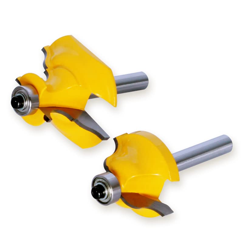 1-2pc 8mm Gambo Boiserie Roman Ogee Piedistallo Router Bit C3 Punta in Metallo Duro Utensile da Taglio for Legno(16157-8)