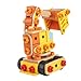 Little Frog Toys Wooden Construction Toy Set, Engineer Toy Truck to Develop Motor Skills for Ages 3+, Educational Vehicle Assembly Montessori Gift