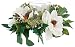 Nearly Natural 4794 Magnolia Candelabrum Silk Flower Arrangement, White