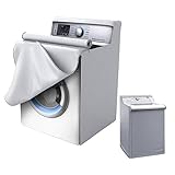 Covolo Washer/Dryer Cover,Suit for outdoor top-load and front load machine,Waterproof Dustproof Windproof Moderately Sunscreen Silver Coated(W29D28H40in)