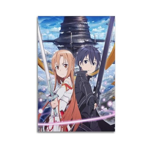 SDYFERBX Anime Sword Art Online Poster Poster Decorative Painting Canvas Wall Posters And Art Picture Print Modern Family Bedroom Decor Posters 08x12inch(20x30cm)