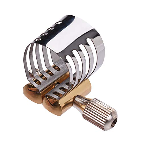 Eryue Sax Ligature, Single Screw Adjustment Saxophone Ligature Compact Durable Sax Ligature For Soprano Saxophone #TOP4