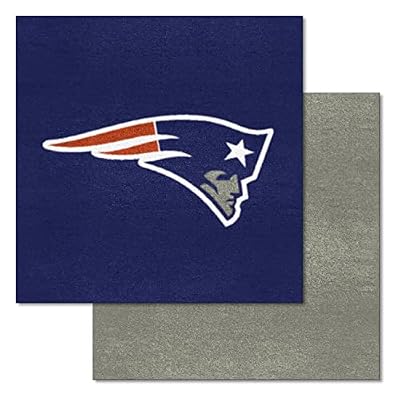 FANMATS NFL New England Patriots Nylon Face Team Carpet Tiles