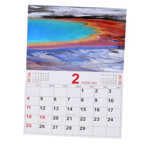 WEKAMOS 年 壁掛けカレンダー 風景写真 毎月異なる景色 月間カレンダー ホーム用