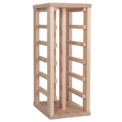 WELL HOME MOBILIARIO & DECORACIÓN Botellero de Estante bajo 12 Botellas, Acabado SIN Barniz