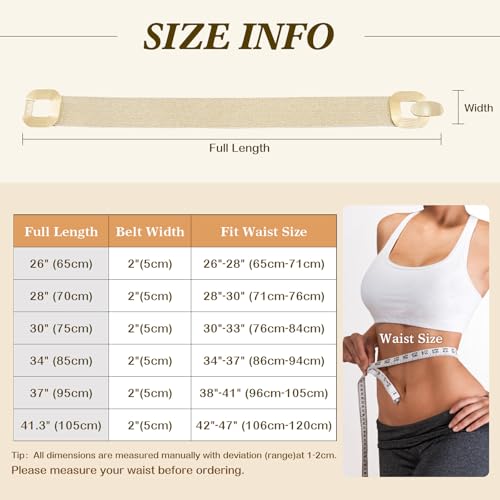 Glamorstar Women Wide Stretchy Belts Elastic Waist Belts for Dresses4