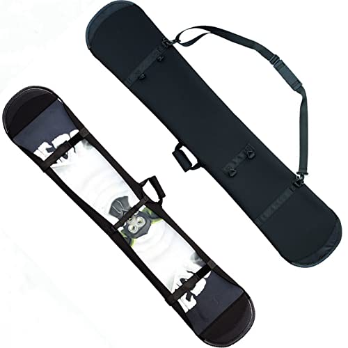 WEALTHY73 Portable All-Round Veneer Protection Bag SBR Elastic Fabric Anti-Scratch Waterproof Ski Bag Veneer Storage Sleeve Shoulder Rubber Wear-Resistant,Black,145CM