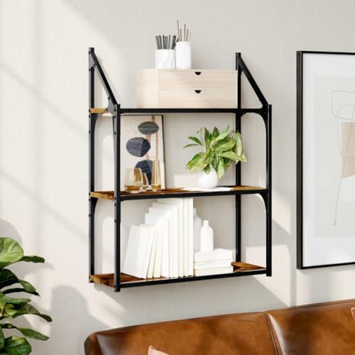 Estante de pared de 3 niveles para decorar salones modernos 2