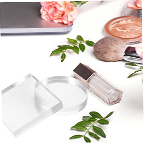 VOSAREA 2 Peças De Folha De Acrílico Transparente Suporte Transparente Bloco De Exibição De Acrílico