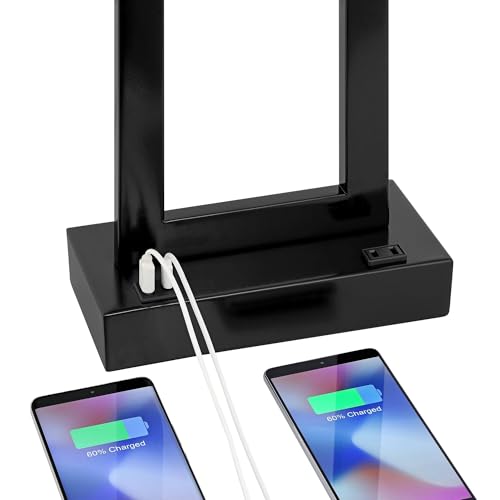 Lámparas de mesa de noche modernas set de 2 con USB miniatura 3