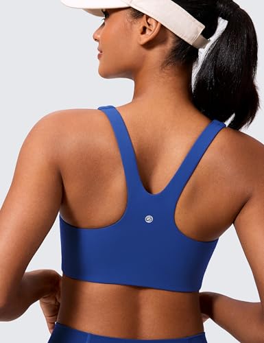Image of CRZ YOGA Butterlift Square Neck Sports Bras | Double Lined, Light Support, Non Padded, Yoga, Buttery Soft, V-Shaped Racerback, for Women