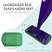 Turbo Mops Reusable Floor Mop Pads - Pack of 2, Machine Washable, 12-inch Microfiber Mop Refills - Compatible with Swiffer Wet Jet - Household Cleaning Tools