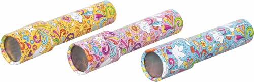 Ameisenkeks® Kaleidoskop Farbenwirbel 3er-Set – Bunte Retro-Optik mit magischen Mustern – Spielzeug für Kinder & Erwachsene – Farbenfrohes Design mit Hippie-Motiven