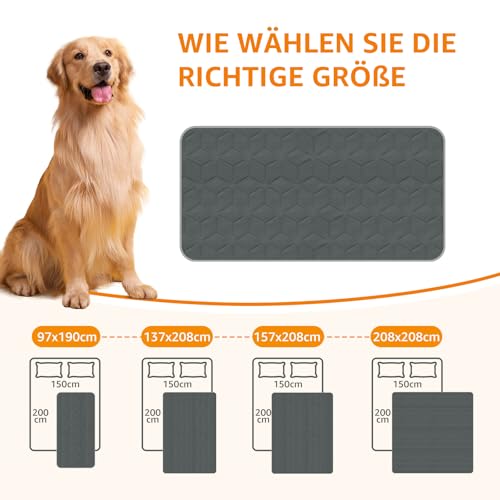 PICK FOR LIFE Hundedecke wasserdichte Große Hunde Decke Waschbare Hundedecke Outdoor 97x190cm