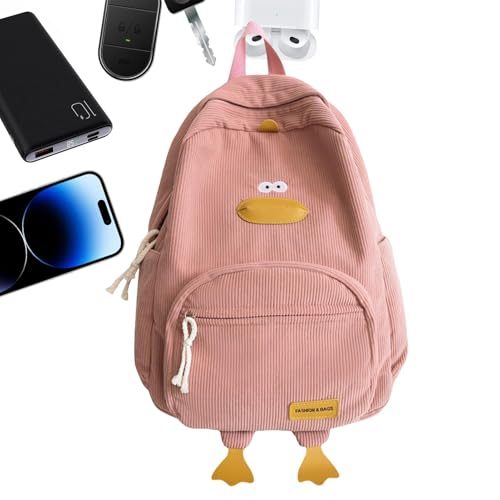 Sac à dos canard en peluche rose pour enfant idéal pour la maternelle