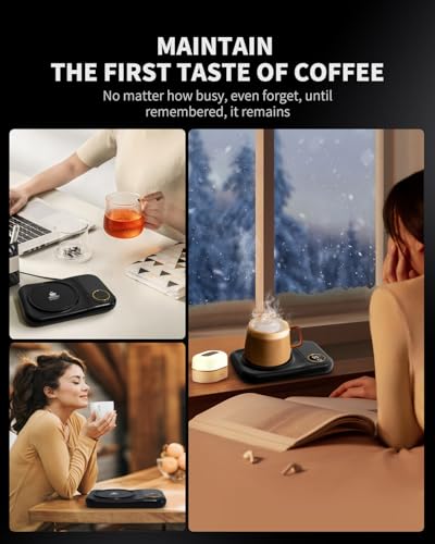 Image of Coffee Mug Warmer, 3-Temp Settings USB Coffee Mug Warmer, 113℉ /131℉ /149℉ Plug in USB Candle Warmer Beverage for Coffee, Cocoa, Tea, Candle, Gift for Women Man Coffee Lover