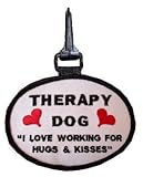 Hugs and Kisses Therapy Dog Snap On Patch - Large