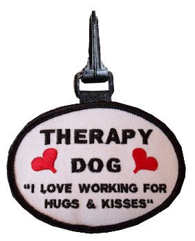 Hugs and Kisses Therapy Dog Snap On Patch - Large