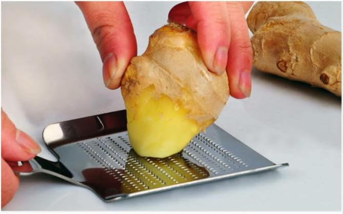 Miniatura 6 de Rallador de verduras de acero inoxidable, ajo, jengibre, fruta, raíz, verduras, cuchara para cocina (pequeño)