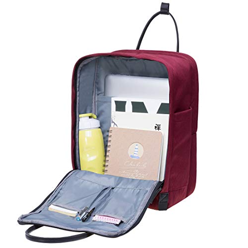 Stylish Oxford Fabric Backpack Travel Rucksack lightweight Hiking Bag Satchel, 076maroon, One Size3