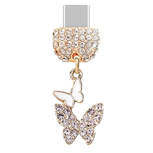 Puerto de carga crystal anti polvo enchufe Tipo-C accesorio para Samsung Xiaomi Huawei Oppo