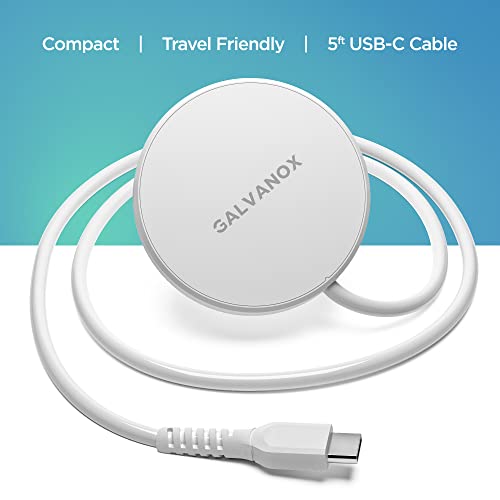Chargeur magnétique sans fil compatible MagSafe blanc épuré - 4