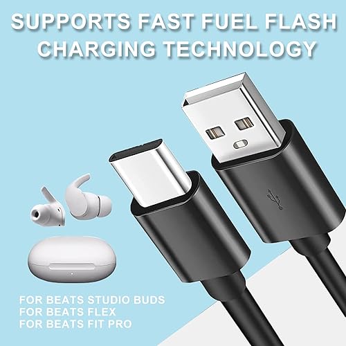 Aiivioll USB C Charger Cable for Beats Fit Pro Flex, Solo, Studio Buds, Solo 4, Studio Pro Headphones - Image 2