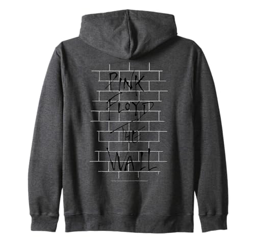 Ufficiale Pink Floyd The Wall Album Rock Progressive Grigio Felpa con Cappuccio