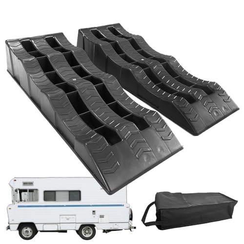 Wheel Wedges - Leveling Ramps for | Car Leveling Ramps, Lightweight Trailer Wheel Wedges and Levelers for Travel Trailers, Leveling Blocks for T