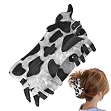 Lustige Haarspangen – Acryl-Haarspangen mit Rinder-Design, niedliche Tierhaarklammer – für...