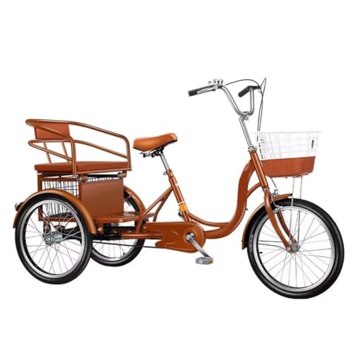 Triciclo con asiento trasero, 3 ruedas, para adultos miniatura 1